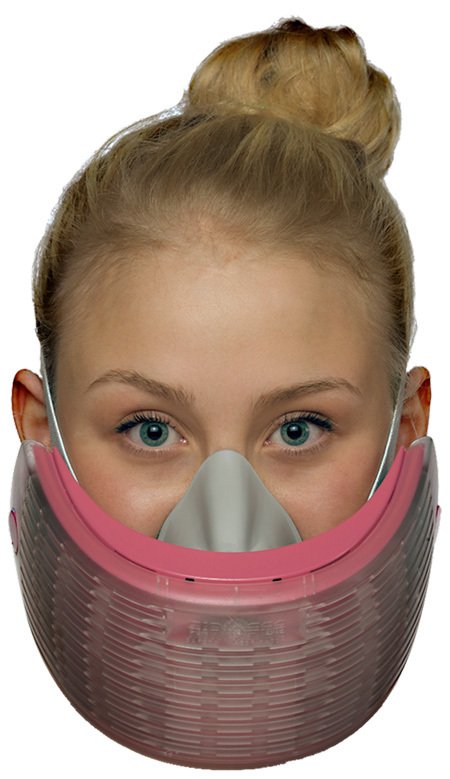 Atemschutzmaske in Design-Box, dunkelpink